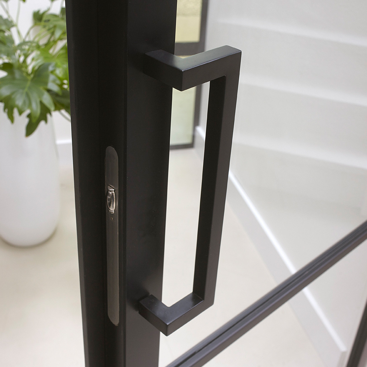 Binnendeur Skantrae SSL 14509 Blank Glas Zwart Gelakt
